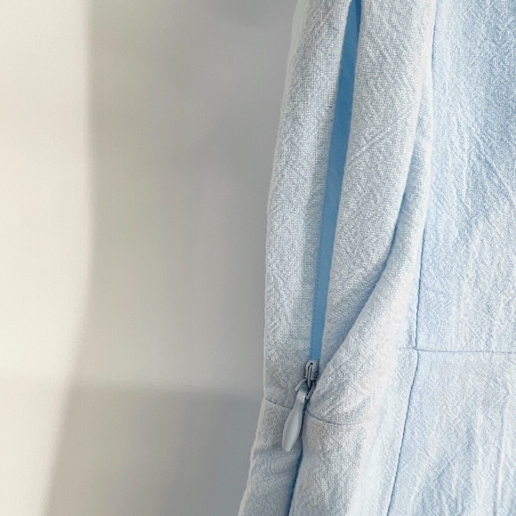 Nasty Gal Dress Chambray Lace Up Mini Short Sleeve - Picture 8 of 11